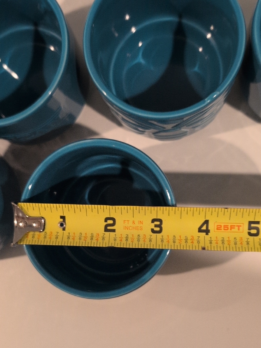 Set Of Six Ceramic Cruzan Rum Stackable Turquoise Tiki 10 Ounce Mugs - Picture 16 of 16